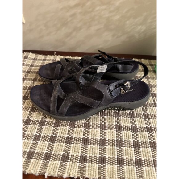 Merrell Womens Agave Navy Performance Sandals Size 7 Leather Strappy Adjustable - Picture 7 of 13